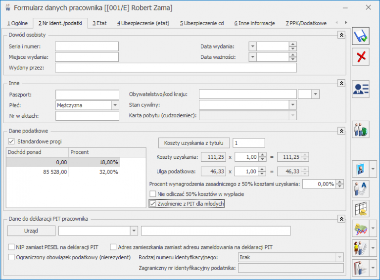 P Ace I Kadry Baza Wiedzy Programu Comarch Erp Optima