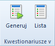 Przyciski w sekcji Kwestionariusze