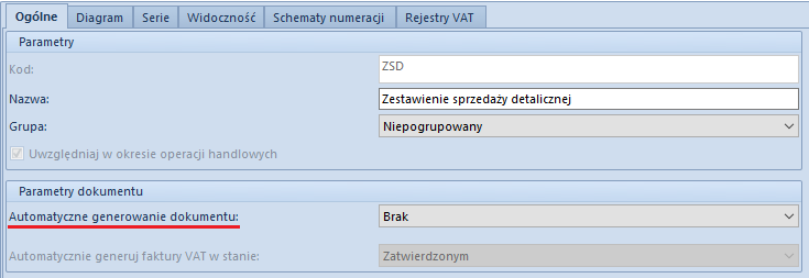 Definicja dokumentu ZSD