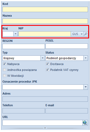 Karta kontrahenta
