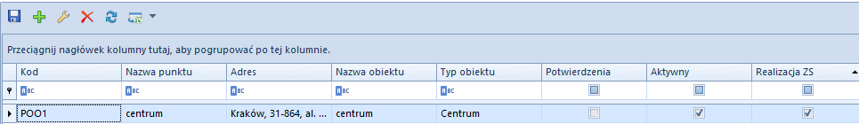 Lista punktów odbioru