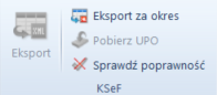 Nowa grupa przycisków KSeF nad listą FS