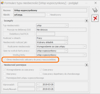 Formularz typu nieobecności – Baza Wiedzy Comarch ERP Altum HR