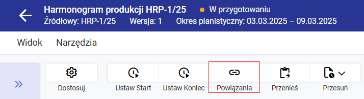 Wyświetlanie wszystkich powiązań na wykresie