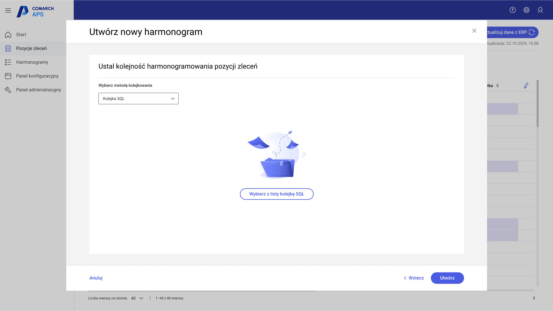 Wybór kolejki SQL