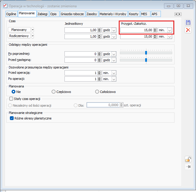 Ustawianie czasu przygotowawczo-zakończeniowego w systemie Comarch ERP XL