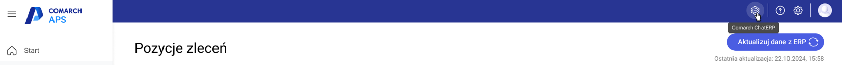 Przycisk ChatERP w Comarch APS