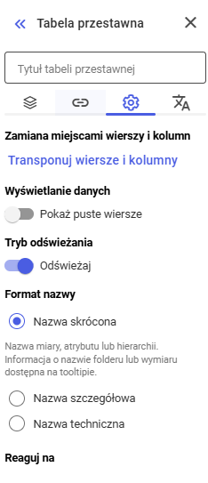 Zakładka Ustawienia