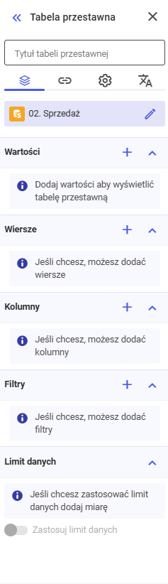 Układ edytora danych