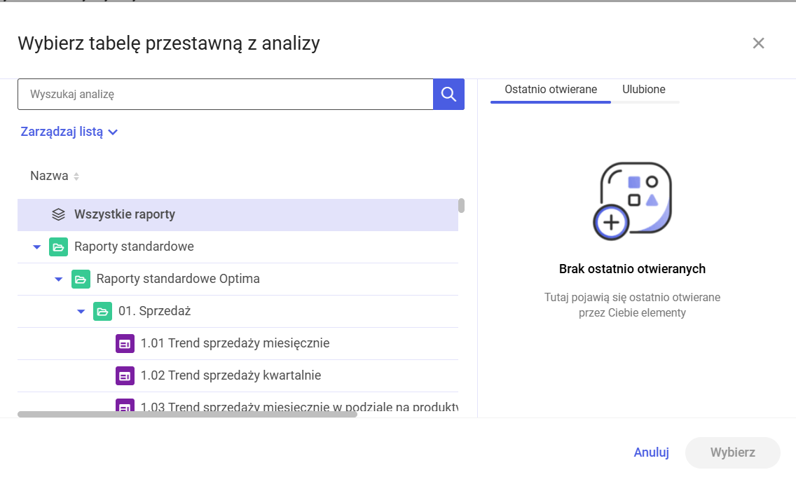 Wybór z repozytorium