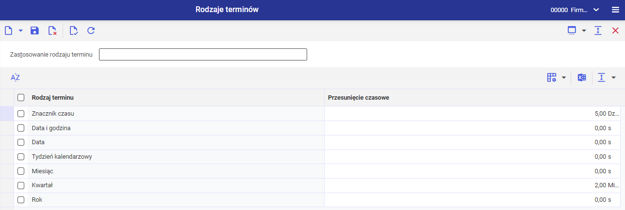 Rodzaje Terminów Baza Wiedzy Comarch Erp Enterprise 62 4769