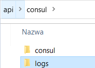 Folder logs z logami consula