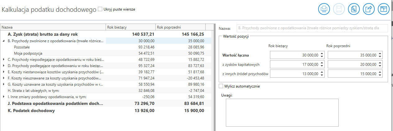  Pusta lista połączeń