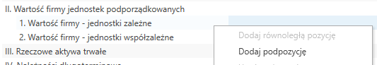 Ograniczenie dodawania pozycji równoległych