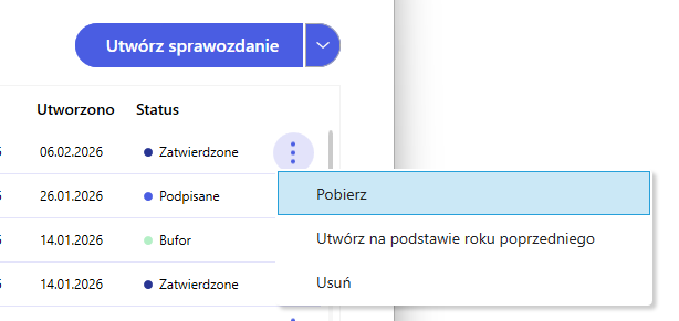 Pobranie raportu utworzonego w poprzedniej wersji