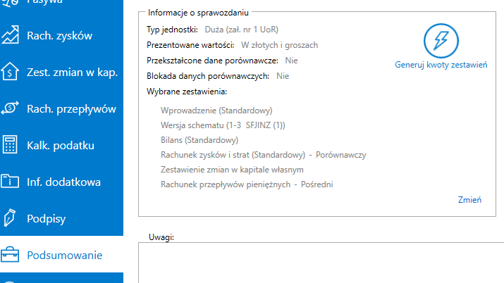 Informacje o strukturze logicznej