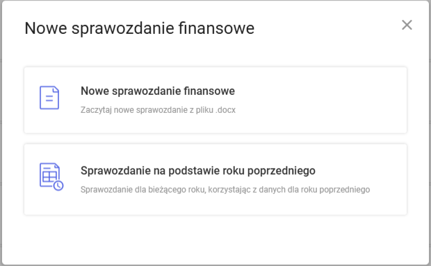 Sprawozdanie na podstawie roku poprzedniego