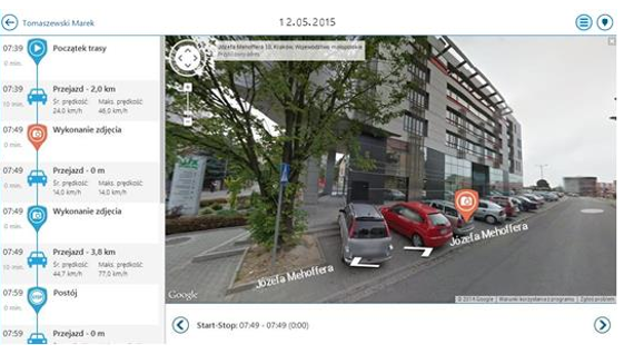 Podgląd znacznika w widoku Street View