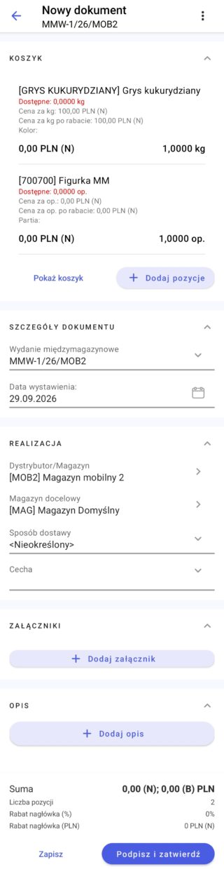 Szczegóły dokumentu MMW przed zatwierdzeniem