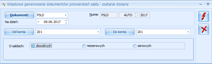 Formularz potwierdzenia salda – Baza Wiedzy programu Comarch ERP Optima