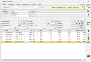 Formularz faktury – Baza Wiedzy programu Comarch ERP Optima