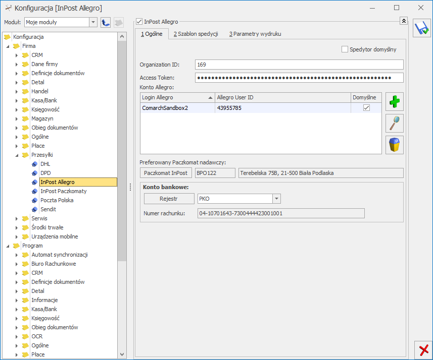 Allegro Inpost Baza Wiedzy Programu Comarch Erp Optima