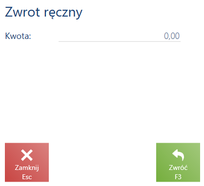 Okno ręcznego wycofania transakcji