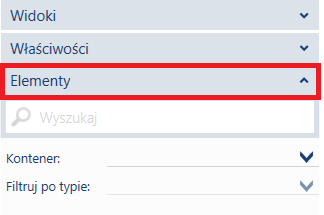 Zakładka Elementy