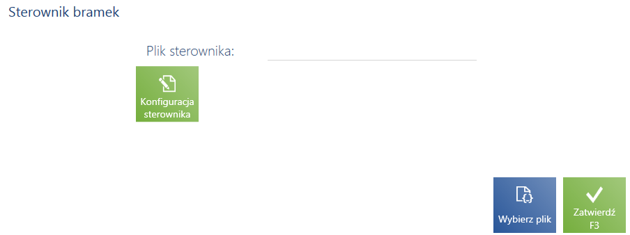 Sekcja Sterownik bramek