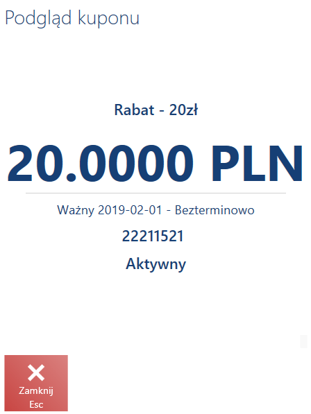 Szczegóły kuponu rabatowego