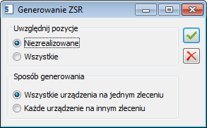 Generowanie ZSR