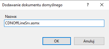 Internetowe usługi informacyjne, dodawanie aplikacji – dodawanie dokumentu domyślnego