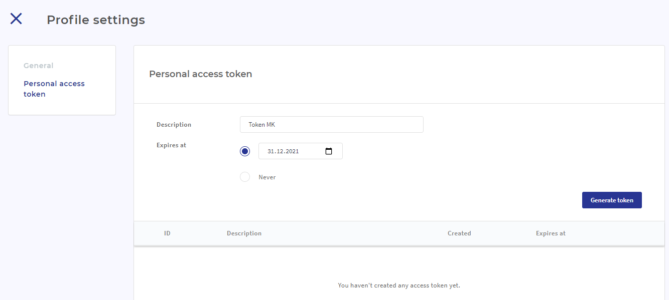 Generowanie tokena na platformie IoT.