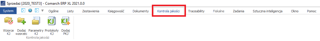 Dostęp do kontroli jakości z modułu sprzedaż