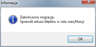 Informacja o zakończeniu migracji