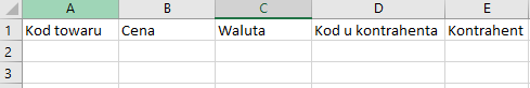 Przykladowy arkusz importu cennika z arkusza kalkulacyjnego