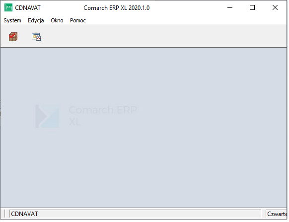 Okno główne modułu CDNAVAT