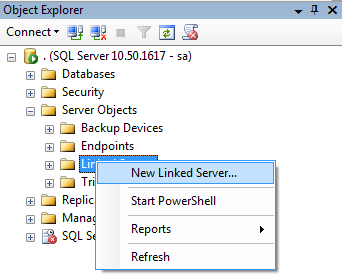 New Linked Server