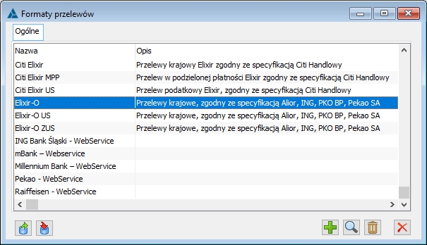 Formaty przelewów.