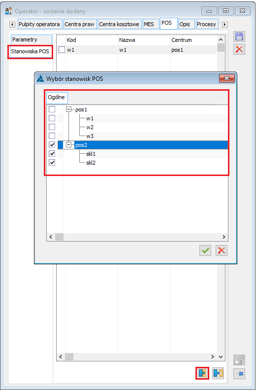 Dodawanie stanowisk POS do operatora