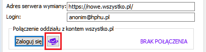 Przycisk do połączenia z portalem wszystko.pl