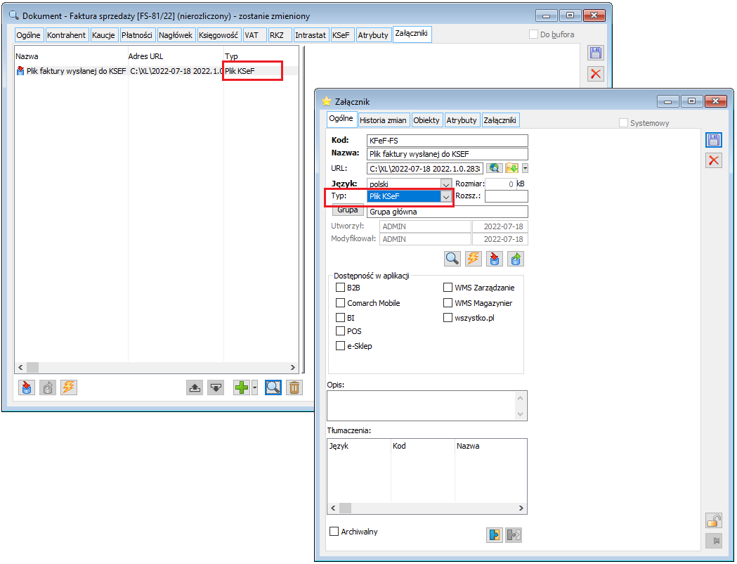Plik KSeF jako nowy typ załącznika
