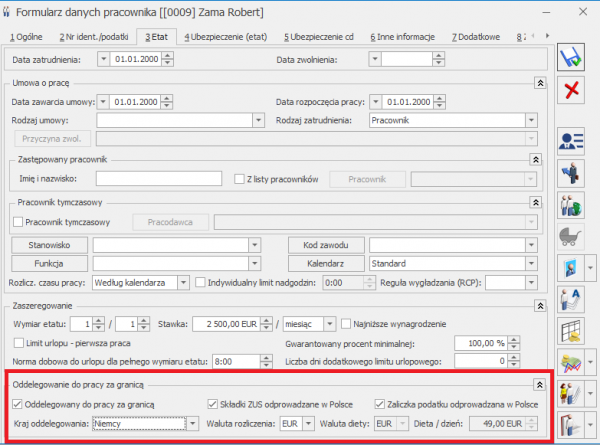 Oddelegowanie Do Pracy Za Granicą Baza Wiedzy Comarch Erp Xl Hr 9867