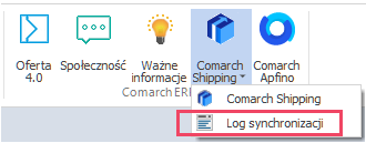 Polecenie do uruchamiania listy logów z synchronizacji Comarch Shipping