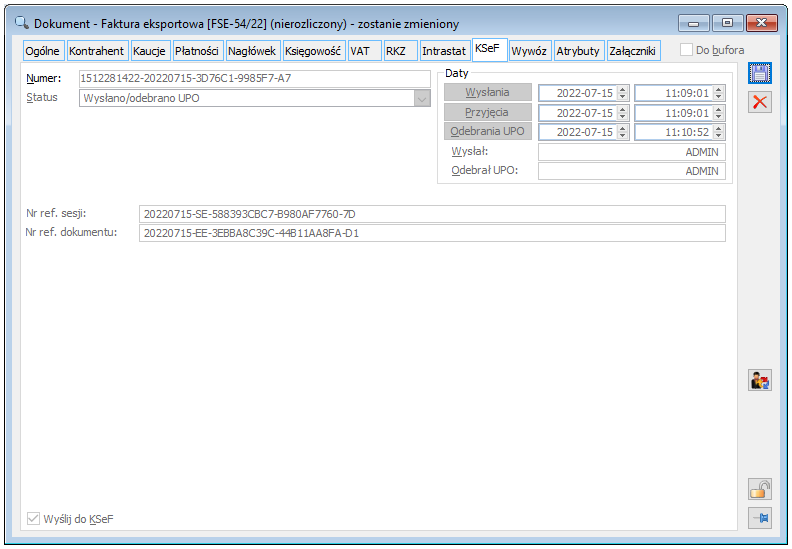 Parametry KSeF na formatce FSE