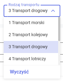 Zmiana rodzaju transportu