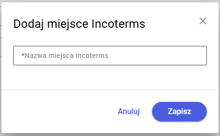 Ustalanie wartości nowego miejsca Incoterms