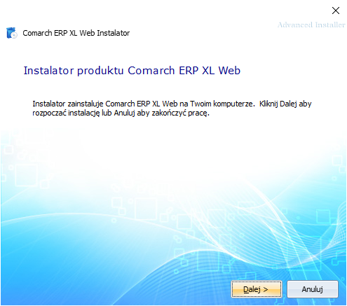  Instalator produktu Comarch ERP XL Web