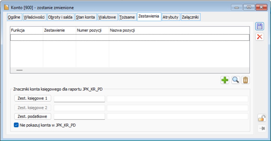 Dodatkowy parametr dla kont pozabilansowych