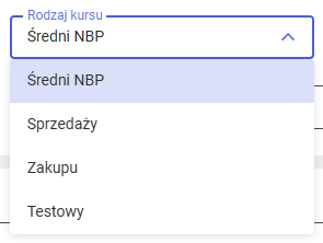 Zmiana rodzaju kursu